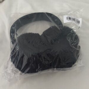 Aerosoles black Faux Fur Earmuffs NEW!